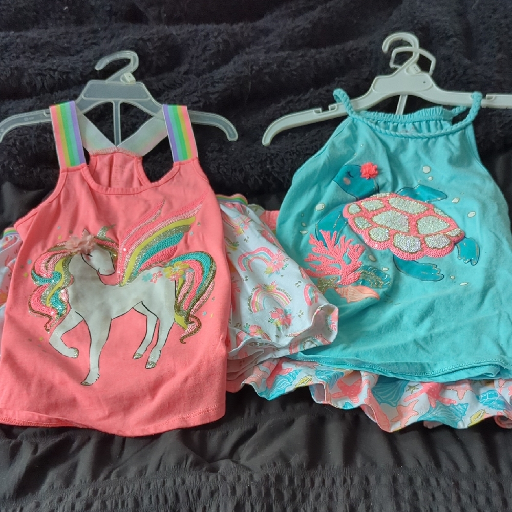 Cynthia Rowley Kids Camisole Set - Pink and Teal